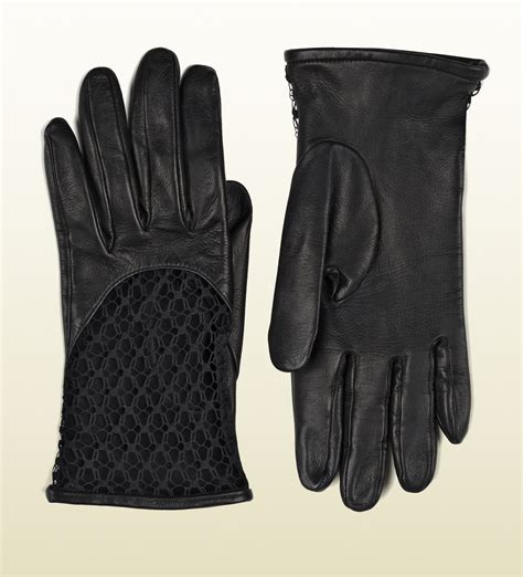 brown leather gucci gloves|Gucci black leather gloves.